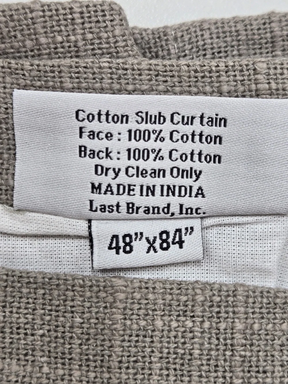NWT QUINCE Set Of 2 48x84 Cotton Slub Curtains Grey 0721